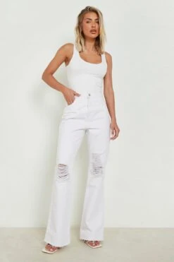 Zerrissene Schlagjeans -Deutschland Mode Pfiff Verkaufs-Shop gzz02256 white xl 2