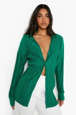 Plissiertes Oversize Hemd