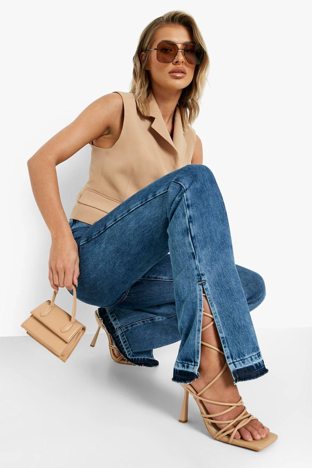 Schlagjeans Mit Schlitz 4 Schlagjeans Mit Schlitz – Bild 4