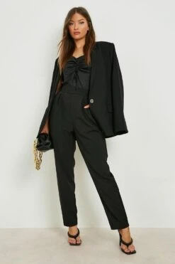 Schmale Hose Mit Bundfalte -Deutschland Mode Pfiff Verkaufs-Shop gzz07494 black xl 2