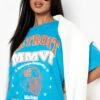 Oversize T-Shirt Mit Detroit-Print