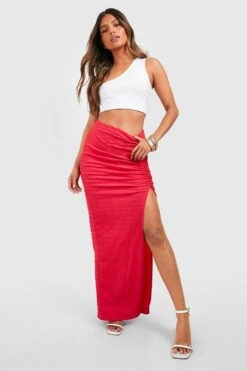 Maxirock In Knitteroptik Mit Schlitz 6 Maxirock In Knitteroptik Mit Schlitz -Deutschland Mode Pfiff Verkaufs-Shop gzz09871 hot20pink xl 2