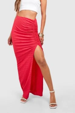 Maxirock In Knitteroptik Mit Schlitz 7 Maxirock In Knitteroptik Mit Schlitz -Deutschland Mode Pfiff Verkaufs-Shop gzz09871 hot20pink xl 3