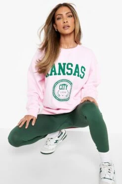 Oversize Sweatshirt Mit Kanvas-Print -Deutschland Mode Pfiff Verkaufs-Shop gzz09934 light20pink xl 2