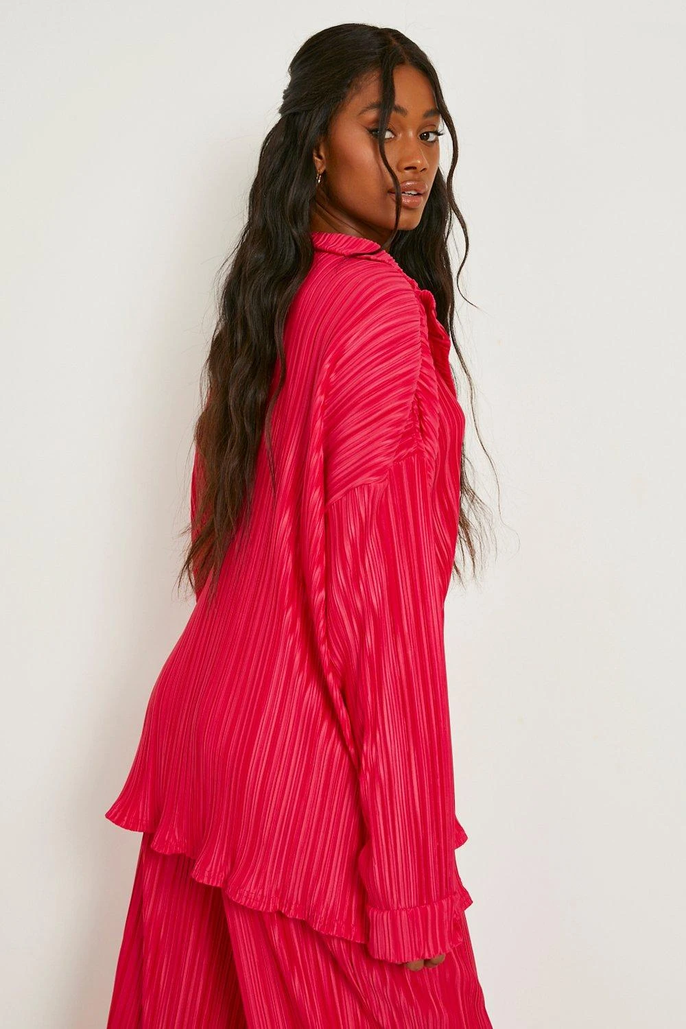 Lockeres Mattes Plissee-Hemd 2 Lockeres Mattes Plissee-Hemd – Bild 2