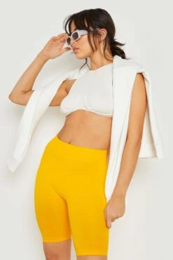 Nahtlose Gerippte Radlershorts 7 Nahtlose Gerippte Radlershorts -Deutschland Mode Pfiff Verkaufs-Shop gzz10578 orange xl 3