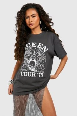 Oversize T-Shirt Mit Lizenziertem Queen-Print