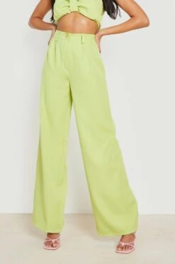 Weite Hose Mit Bundfalten -Deutschland Mode Pfiff Verkaufs-Shop gzz11460 lime xl 3