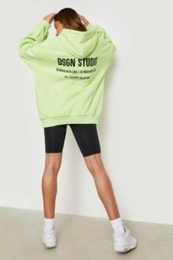 Oversize Hoodie Mit Design Studio Print -Deutschland Mode Pfiff Verkaufs-Shop gzz11503 lime xl 2