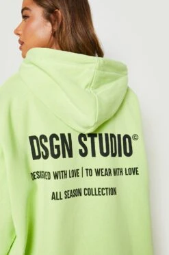 Oversize Hoodie Mit Design Studio Print -Deutschland Mode Pfiff Verkaufs-Shop gzz11503 lime xl 3