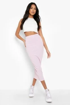 Gerippter Maxirock Mit Hohem Bund