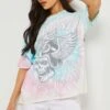 Oversize Batik T-Shirt Mit California-Print