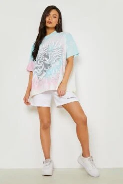 Oversize Batik T-Shirt Mit California-Print -Deutschland Mode Pfiff Verkaufs-Shop gzz13477 pink xl 2