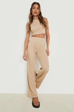 Zweiteiler Aus Racer-Oberteil Und Weiter Hose -Deutschland Mode Pfiff Verkaufs-Shop gzz13638 stone xl 2