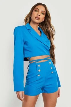 Shorts Mit Knopf Vorne