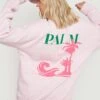 Oversize Sweatshirt Mit Palm Springs Print