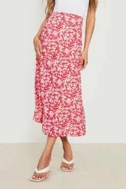 Floraler Maxirock -Deutschland Mode Pfiff Verkaufs-Shop gzz16411 red xl 3