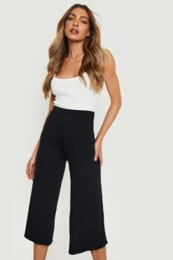 Weite Basic Jersey Culotte-Hose -Deutschland Mode Pfiff Verkaufs-Shop gzz16448 black xl 3