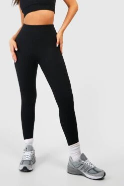 Nahtlose Geripptes Premium Leggings -Deutschland Mode Pfiff Verkaufs-Shop gzz17318 black xl 3