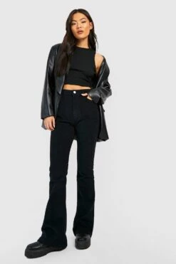 Cord-Schlaghose Mit Hohem Bund -Deutschland Mode Pfiff Verkaufs-Shop gzz17387 black xl 2