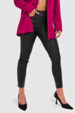 PU Beschichtete Butt Shaper Skinny Jeans Mit Mittelhohem Bund 7 PU Beschichtete Butt Shaper Skinny Jeans Mit Mittelhohem Bund -Deutschland Mode Pfiff Verkaufs-Shop gzz17393 black xl 3