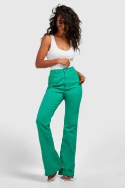 Disco-Schlagjeans Mit Hohem Bund -Deutschland Mode Pfiff Verkaufs-Shop gzz17410 green xl 2