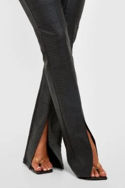 Schlangenprint PU-Jeans Mit Schlitz Vorne -Deutschland Mode Pfiff Verkaufs-Shop gzz17524 black xl 3