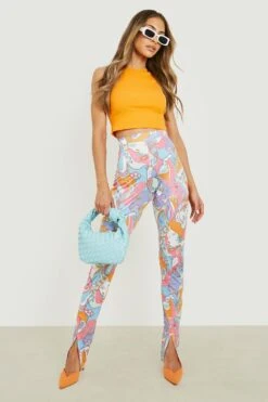 Leggings Mit Geteiltem Saum