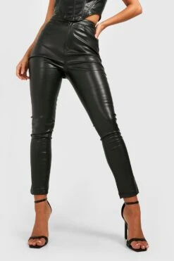 Premium Skinny Hose In Lederoptik -Deutschland Mode Pfiff Verkaufs-Shop gzz18564 black xl 3