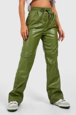 Premium Cargo-Hose In Lederoptik -Deutschland Mode Pfiff Verkaufs-Shop gzz18571 khaki xl 3