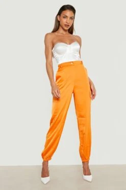 Premium Cargo-Jogginghose Aus Satin