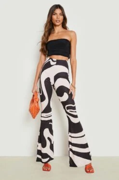 Schlaghose Mit Abstraktem Print -Deutschland Mode Pfiff Verkaufs-Shop gzz18669 nude xl 2