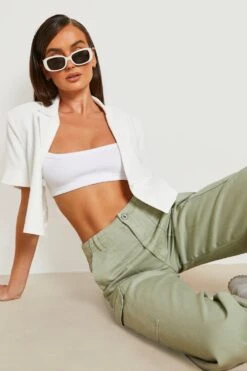 Lockere Cargo-Jeans Mit Mittelhohem Bund -Deutschland Mode Pfiff Verkaufs-Shop gzz18819 khaki xl 3