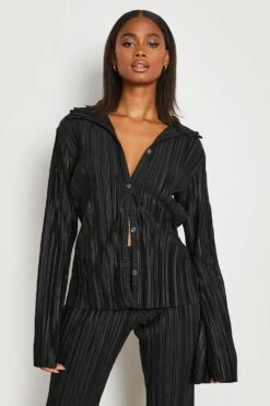 FPlissee-Hemd Mit Weiten Ärmeln -Deutschland Mode Pfiff Verkaufs-Shop gzz20899 black xl 2