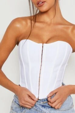 Bandagen Korsett-Oberteil Mit Haken Und Öse -Deutschland Mode Pfiff Verkaufs-Shop gzz21385 white xl 3