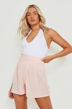 Shorts Mit Hohem Bund Und Korsett-Detail