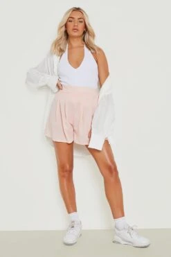 Shorts Mit Hohem Bund Und Korsett-Detail -Deutschland Mode Pfiff Verkaufs-Shop gzz22744 candy20pink xl 2