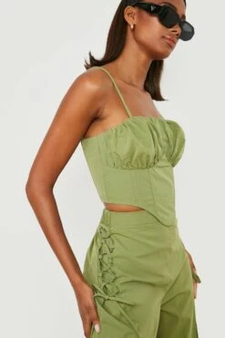 Cargo-Hose Mit Schnür-Detail -Deutschland Mode Pfiff Verkaufs-Shop gzz23094 khaki xl 3