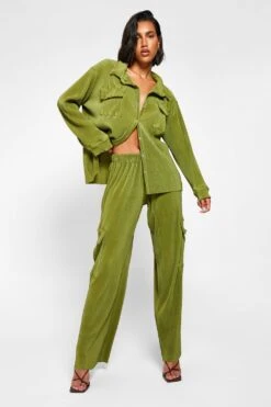 Plissee-Hose Mit Cargo-Taschen