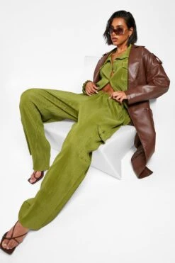 Plissee-Hose Mit Cargo-Taschen -Deutschland Mode Pfiff Verkaufs-Shop gzz23611 khaki xl 2