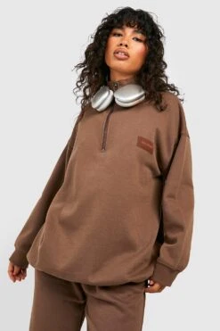 Dsgn Studio Sweatshirt Mit Halbem Reißverschluss