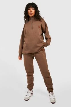 Dsgn Studio Sweatshirt Mit Halbem Reißverschluss -Deutschland Mode Pfiff Verkaufs-Shop gzz23718 chocolate xl 2