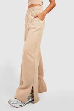 Dsgn Studio Jogginghose Mit Geradem Bein Und Geteiltem Saum -Deutschland Mode Pfiff Verkaufs-Shop gzz23720 taupe xl 3