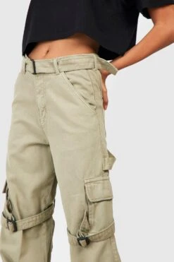 Cargo Denim-Jogginghose Mit Schnalle Und Gürtel -Deutschland Mode Pfiff Verkaufs-Shop gzz23983 washed20khaki xl 3