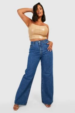 Plus Jeans Mit Extrem Weitem Bein