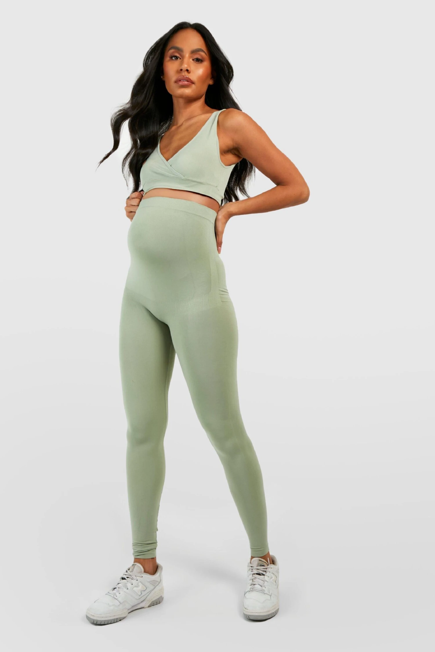 Umstandsmode Nahtloser Active BH Und Leggings 1 Umstandsmode Nahtloser Active BH Und Leggings