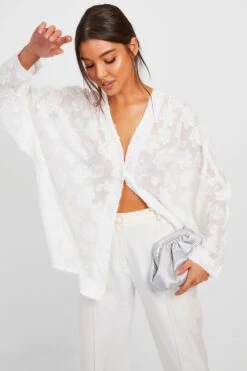 Strukturiertes Lockeres Hemd