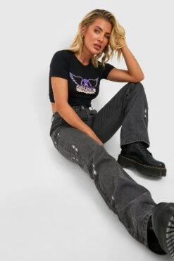 Zerrissene Jeans Mit Weitem Bein -Deutschland Mode Pfiff Verkaufs-Shop gzz25281 washed20black xl 2