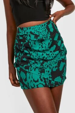 Falten-Minirock Mit Animalprint 7 Falten-Minirock Mit Animalprint -Deutschland Mode Pfiff Verkaufs-Shop gzz25794 green xl 3