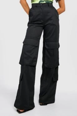 Petite Cargo-Hose Mit Weitem Bein -Deutschland Mode Pfiff Verkaufs-Shop gzz25980 black xl 3